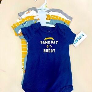Carters baby boy 5 pack onsies 3m bodysuit NWT